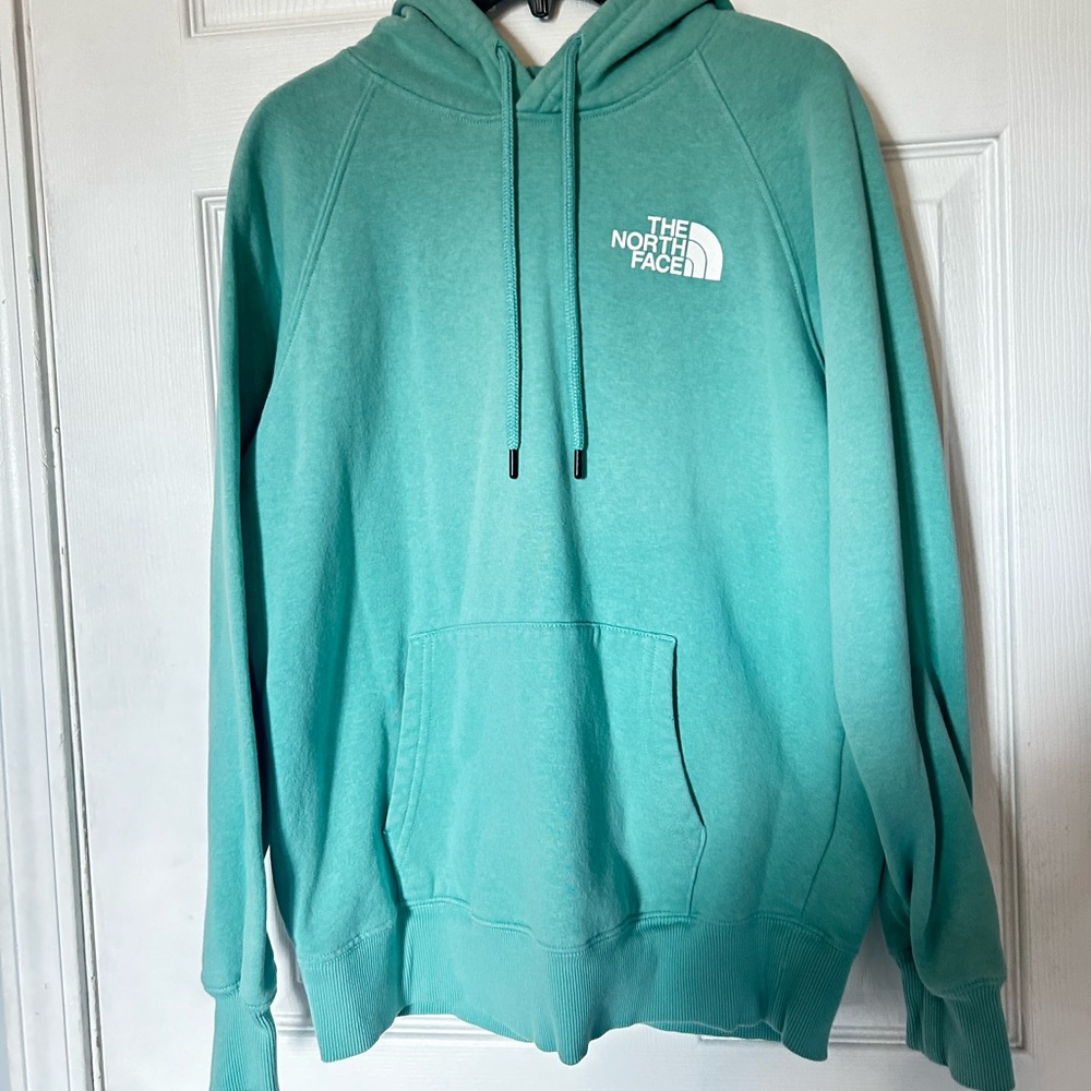 S Teal North Face hoodie